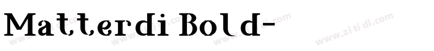 Matterdi Bold字体转换